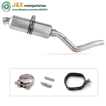 

TRK502 Motorcycle Muffler Pipe Akrapovic Racing Full Exhaust System Middle Link Pipe Slip On For Benelli TRK 502 DB-Killer