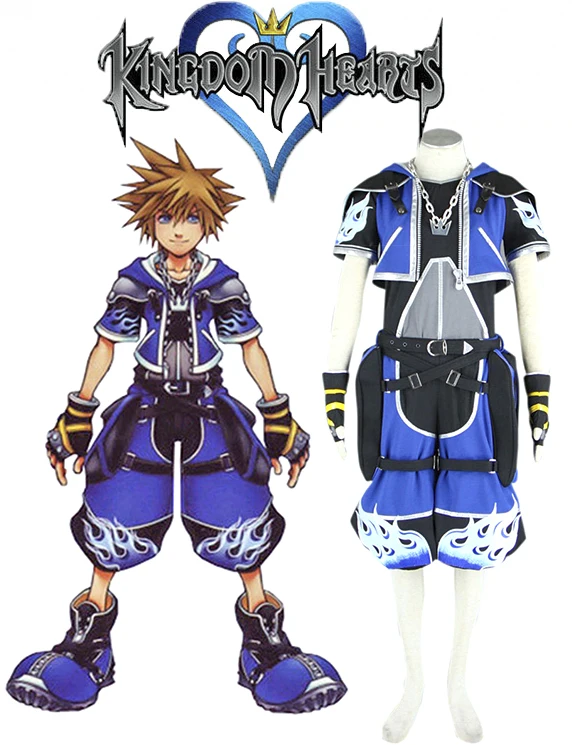 Kingdom Hearts Sora Wisdom Form Blue Cosplay Costume Tailor Made in 