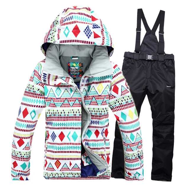 Cheap High quality Winter Skiing wear Hoodie jacket and pants Free shipping Women's Ski Suit Waterproof Sportwear Female Women 