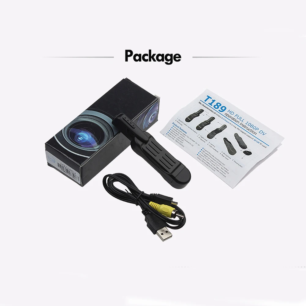 T189 8 MP Full HD 1080 P Mini Stift Voice Recorder/Digital Video Kamera Mit Clip Mini DV Kamera camcorder Camara Mini
