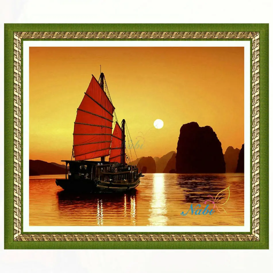

Square diamond mosaic painting diamond embroidery cross stitch Setting sun - 3d diy beaded picture beadwork kits 905EE