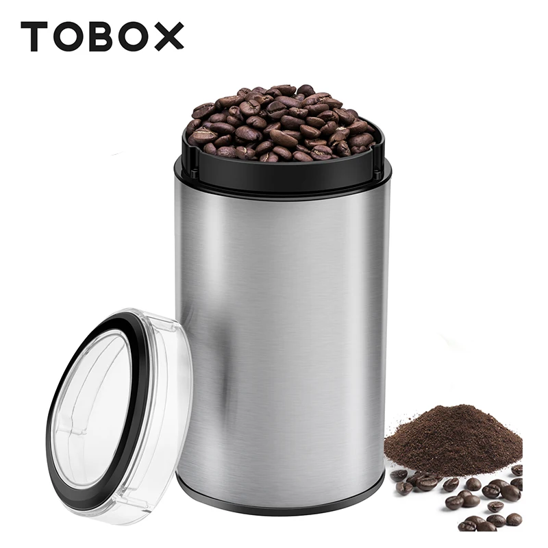 

TOBOX Electric Coffee Grinder Multi-purpose Nuts Spices Grinding Machine Stainless Steel Blades Fast Coffee Bean Grinder