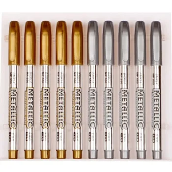 

Baoke 550metal craft pen oily marker pen gold and silver office supplies stationery suitable for DIY glass wood fabric plastic p
