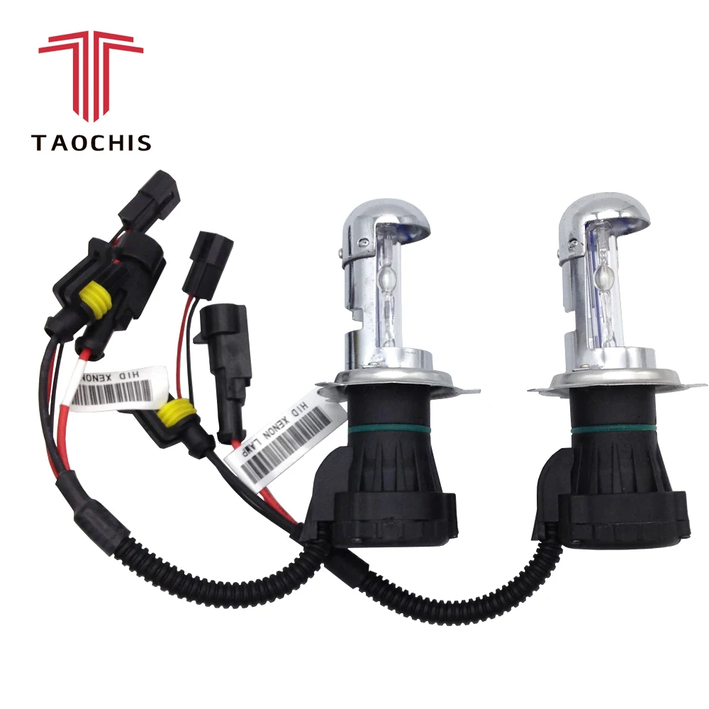TAOCHIS 12v 55w Car HID Headlight H4 3 Bi Xenon Hi/Lo replacement bulbs