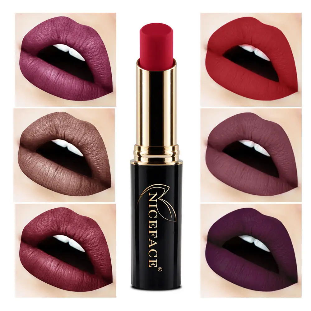 

Hot Sale 24 Colors Matte Lipstick Lip Gloss Waterproof Long Lasting Lip Stick Lip Makeup Nude Lipstick