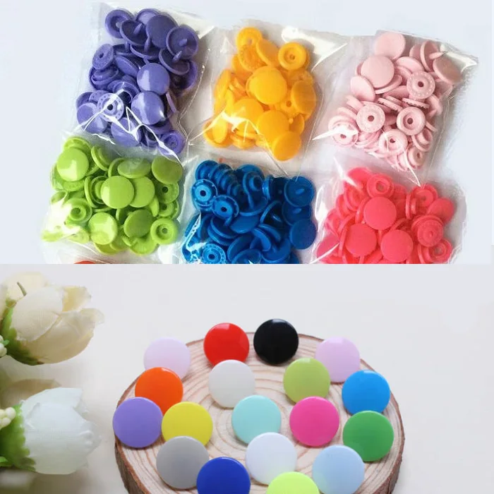 

4in one Snap Buttons T5 12.4mm Fasteners Press Stud plastic resin for handmade Gift Box Scrapbook Craft DIY Sewing Accessor Wh 1