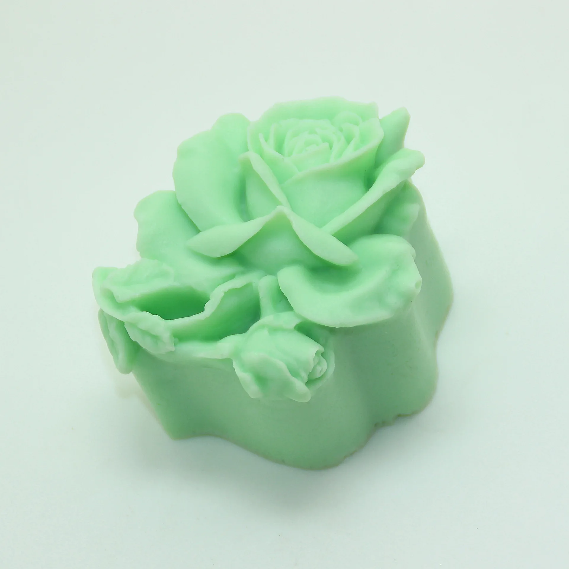 Rose Shape Hand Soap Making soft silica gel mold resin Soap Silicone mold
