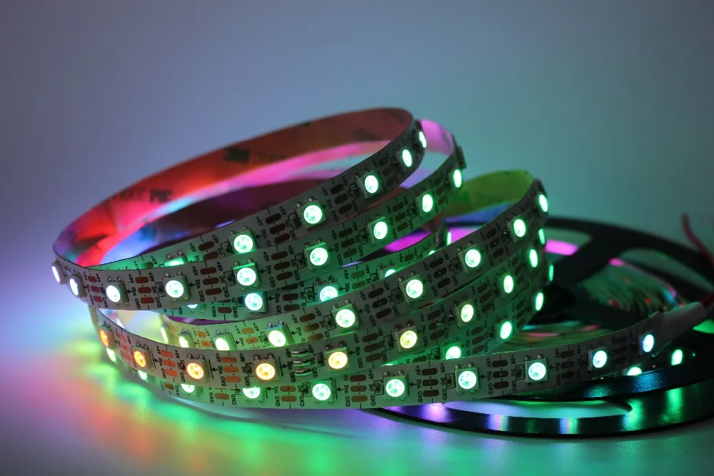 smart led pixel strip, preto branco pcb,