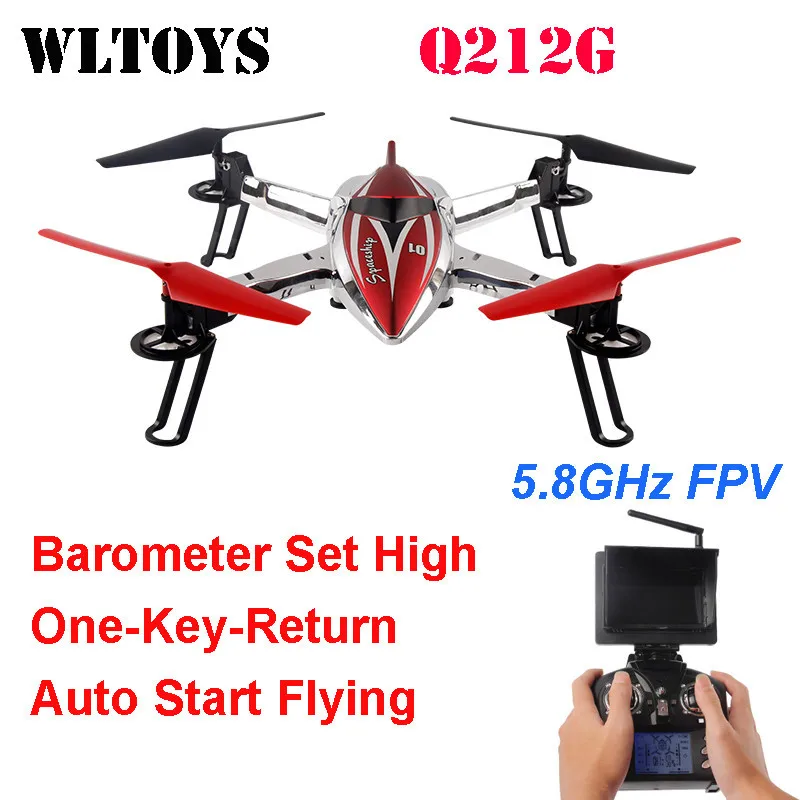 WLtoys Q212G 5,8G FPV один ключ-возврат и снятие набор барометра высокого RC квадрокоптера с HD монитором RTF