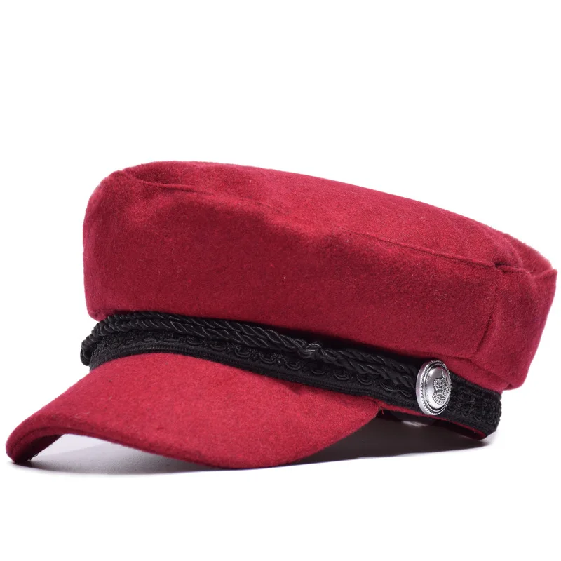 Женские кепки кепка женская весенние шапки для женщин кепи фуражка военная кепи картуз женский фуражка кепка Шерсть Берет модные теплые плоские топ зимняя шапка Повседневное шапка, женские шапки женские шляпы