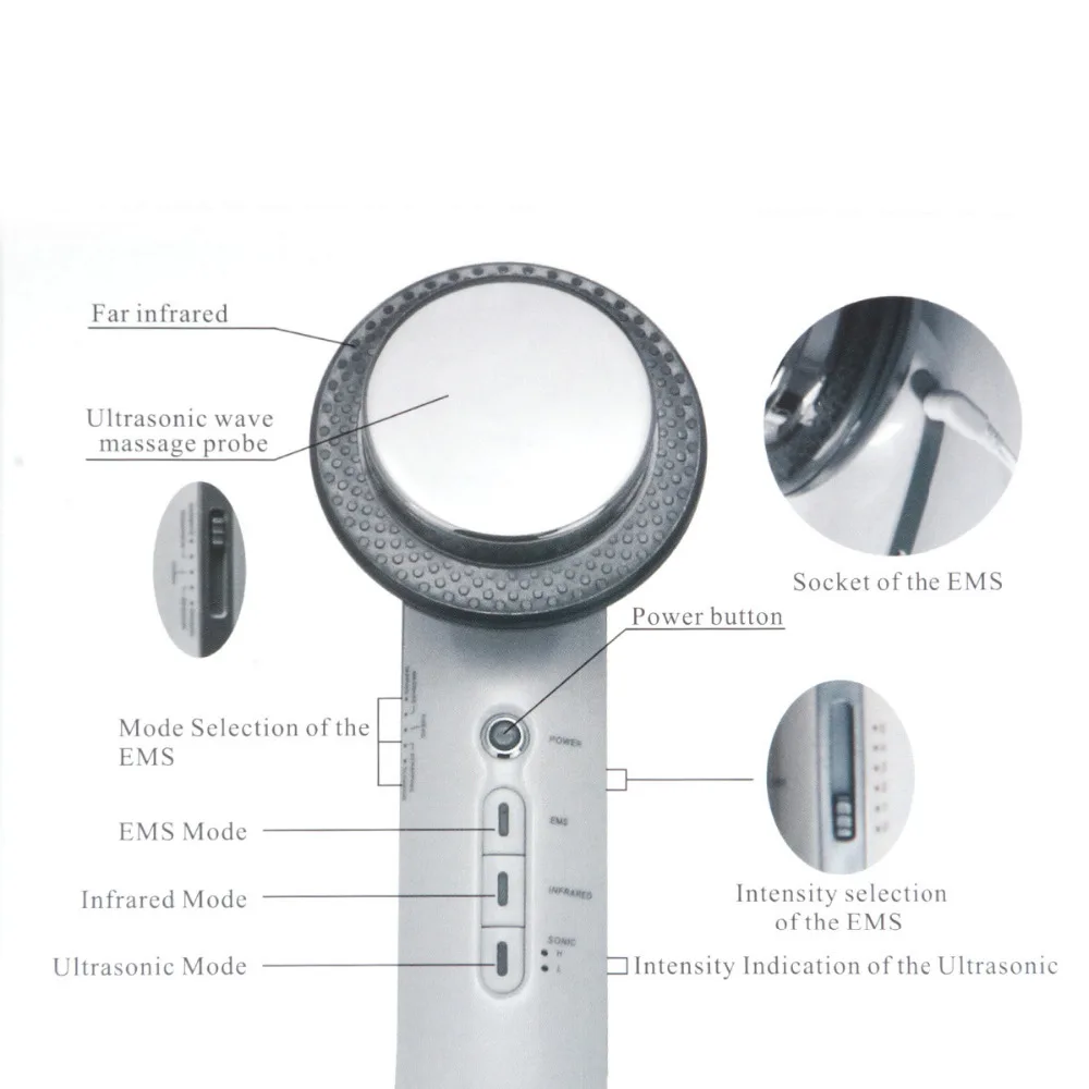Массажер для похудения лица для похудения ультразвуковая кавитация EMS тела антицеллюлитный гальванический инфракрасный жиросжигатель ультразвуковая терапия