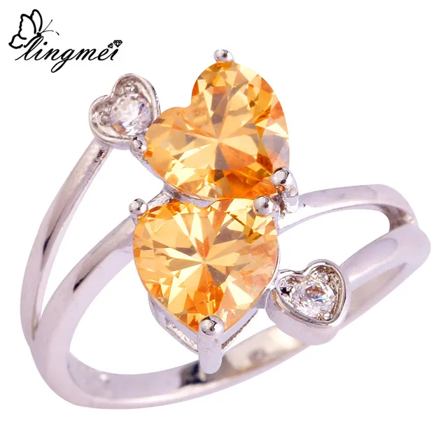 lingmei $0.99 Big Promotion Wholesale Love Style Fashion Women Heart Cut Champag lingmei $0.99 Big Promotion Wholesale Love Style Fashion Women Heart Cut Champag