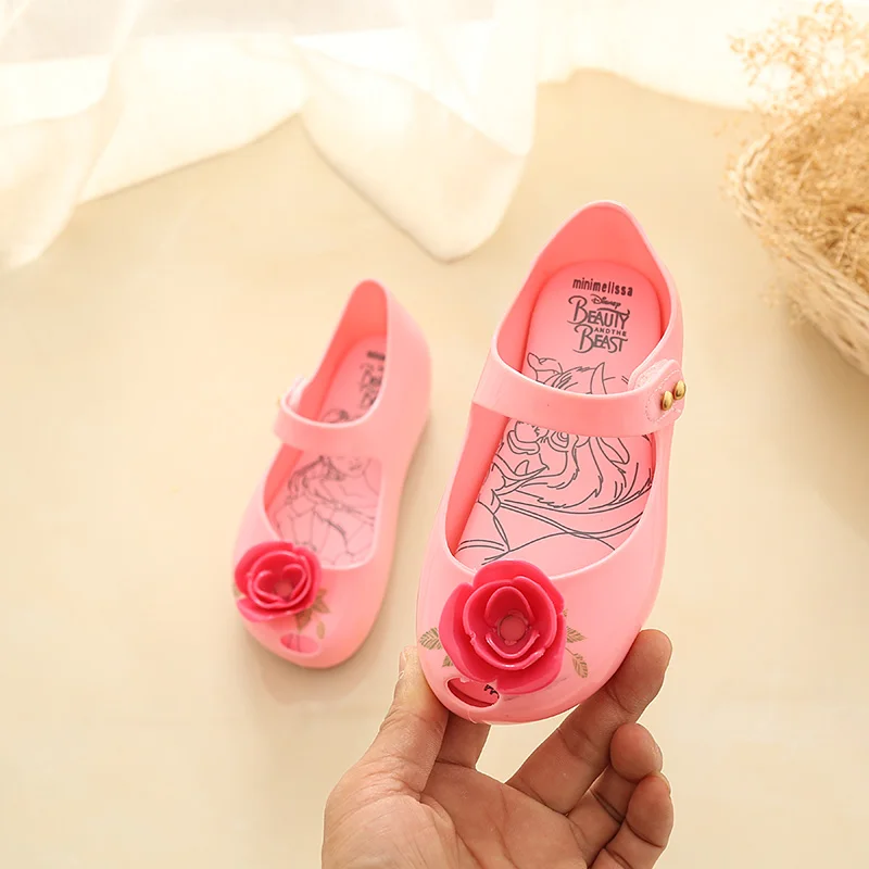 Мини Принцесса Мелисса сандалии для девочек силиконовые сандалии для девочки обувь большие банты сандалии для девочек сандалии для маленьких девочек высокого качества - Цвет: pink