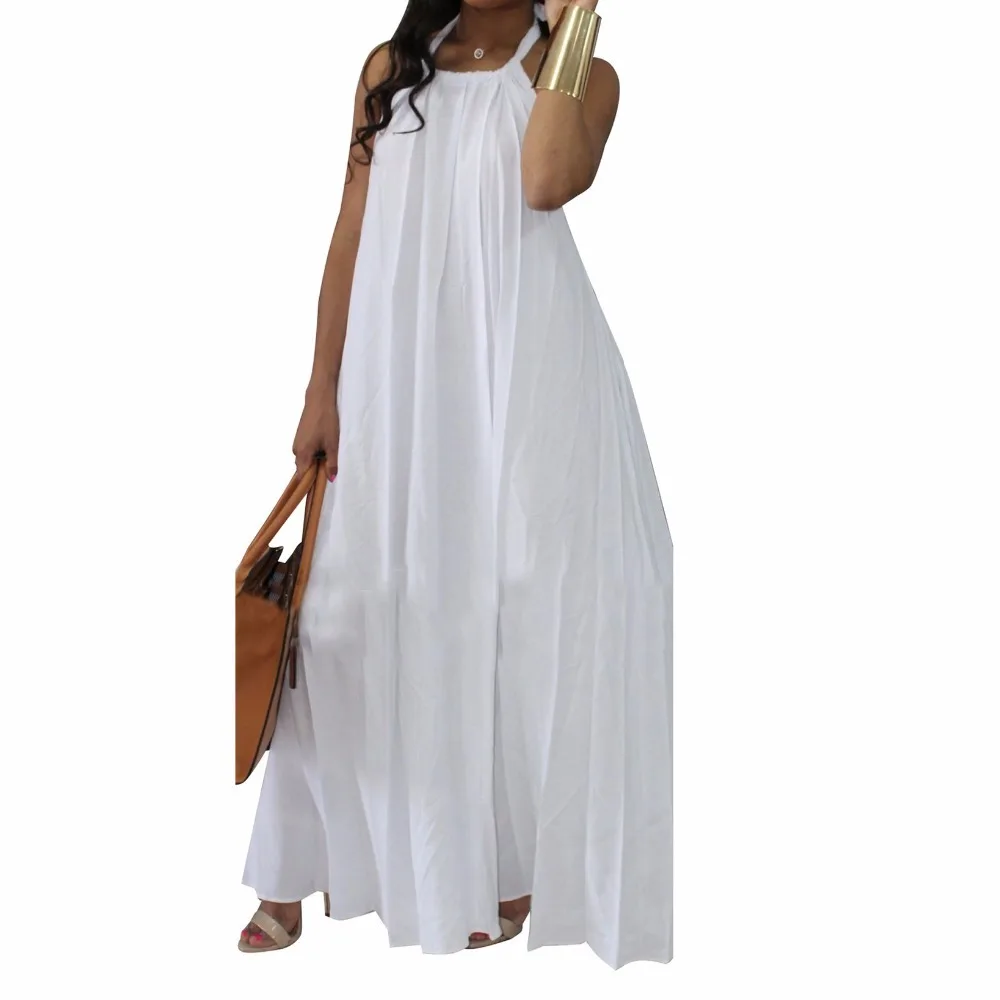 Bohemian-Beach-Long-Dress-For-Women-Sexy-Club-Wear-Halter-Backless-Dresses-White-Yellow-Robe-Longue (2)