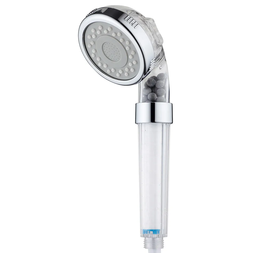 Bathroom shower head PC high pressure shower head bathroom water saving 3 filter ion filter head w618