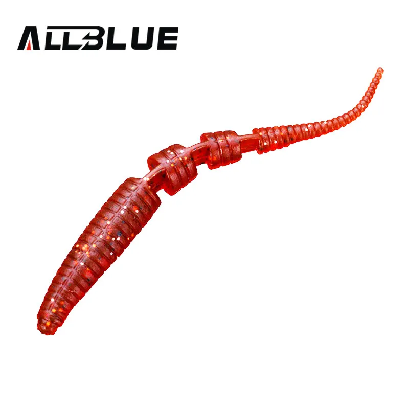 

ALLBLUE 10pcs/Lot Fishing Lure 80mm/1.7g Silicone Lures For Fishing Soft Bait Worm isca artificial Carp Fishing Tackle