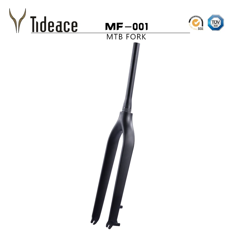 

2018 MTB Carbon Fork 29er Tideace Downhill Bicycle Fork Bicicletas Rigid Mountain Bike Front Fork Fiber Tapered 9mm bike fork