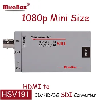 

HSV191 MiraBox Extender HDMI to SDI Converter Mini 3G FUll HD 1080P to BNC SD/HD/3G-SDI Adapter for Driving HDMI Minotors