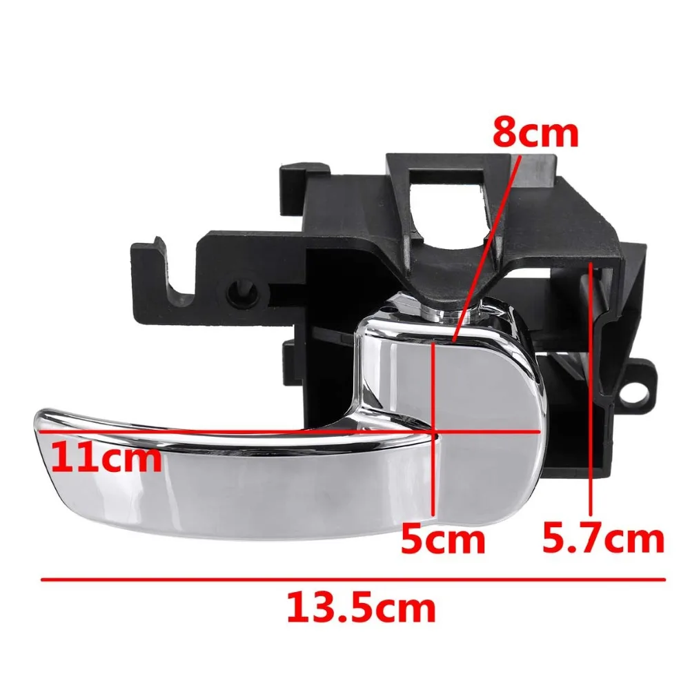Левая/правая сторона внутренняя дверная ручка подходит для Nissan Navara D40 Ute/Pathfinder R51 05-13 80671-4X02B 806714X00A хром