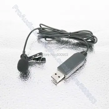 

Pro USB Clip-On Tie Lavalier Lapel Microphone Mic for Tablets Networking Laptop Desktop Accessories with bag