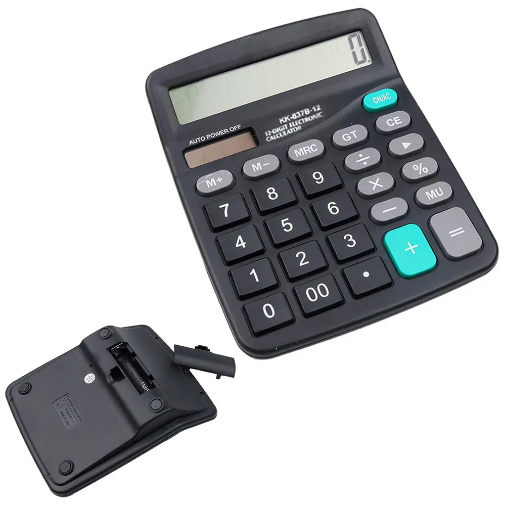 مكتب الالكترونيات حاسبة حساب التجارية أداة بطارية تعمل بالطاقة 12 أرقام الإلكترونية Calculatory