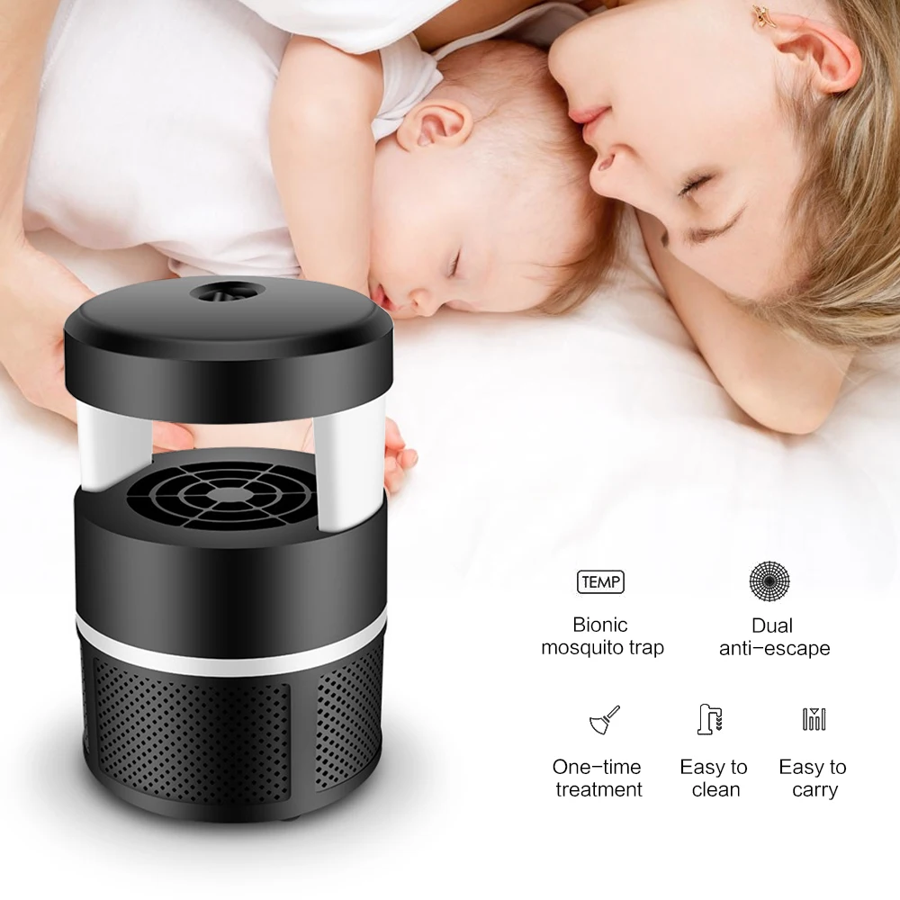 Mosquito Killer Lamp LED USB UV Mosquito Trap Electronic Light Non-Radiation Mute Household Mosquitoes Repelling Lamps (3)