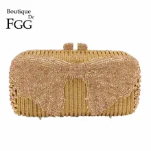 Boutique De FGG Элегантный форма чаши Для женщин из металла клатчи вечерняя сумочка Minaudiere дамские сумочки и кошельки Lades Свадебные клатч вечерние сумки