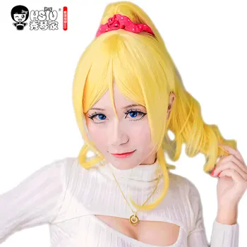 

HSIU New High quality Anime LoveLive! Love Live Eli Ayase Cosplay Wig Costume Play Adult Wigs Halloween Hair wig free shipping