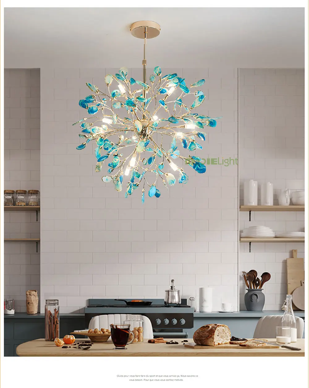 Современная светодиодная Люстра для кухни, столовой, гостиной, подвесной светильник, подвесные люстры из агатового камня для спальни
