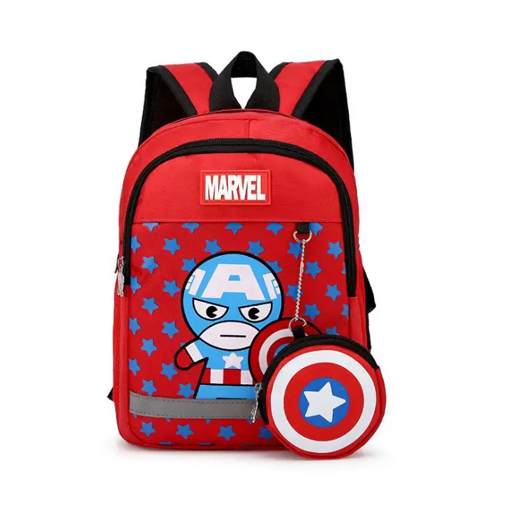 

Superman Spiderman Batman Backpack for Children Schoolbags Comics Superhero Logo Boys Girls Bookbag Small Kindergarten Kids Bag