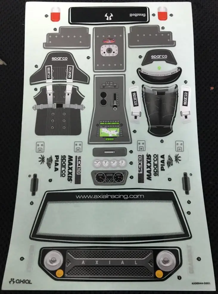 

1/10 RC Crawler axial AX90044 SCX10 Decal for 1/10 TRX4 SCX10 AXIAL