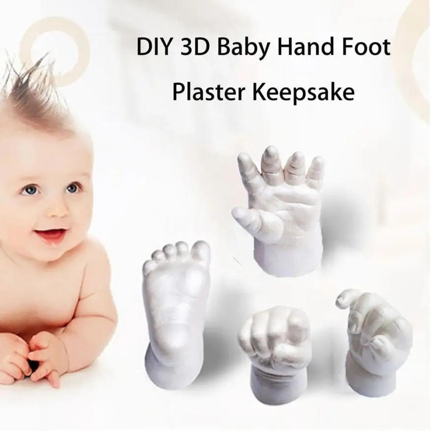 

3D Plaster Handprint Footprint Baby Mould Hand&Foot Casting Prints Kit Cast Souvenirs Gift Non-Toxic Non-Allergenic m30 30+