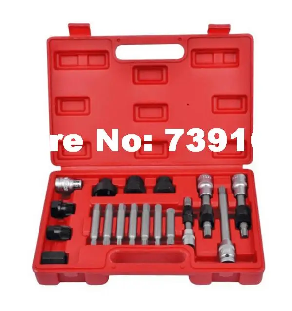 

18PCS Car Alternator Freewheel Pulley Removal Repair Tool S2 Alloy Auto Garage Tools For Volkswagen BMW Ford Mercedes ST0061