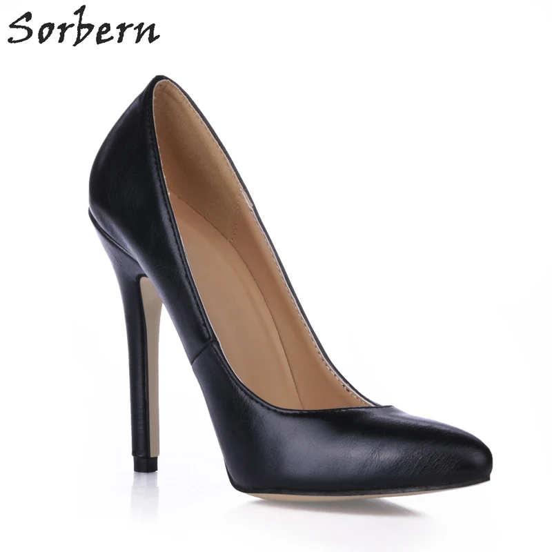 Zapatos De Sorbern Dedo Mujeres custom Talón 2018 Alto Del Bombas Pie Punta Pu Señoras Negro La En Negro Las Color C Desliz Nuevo Baratas xrz56xfw