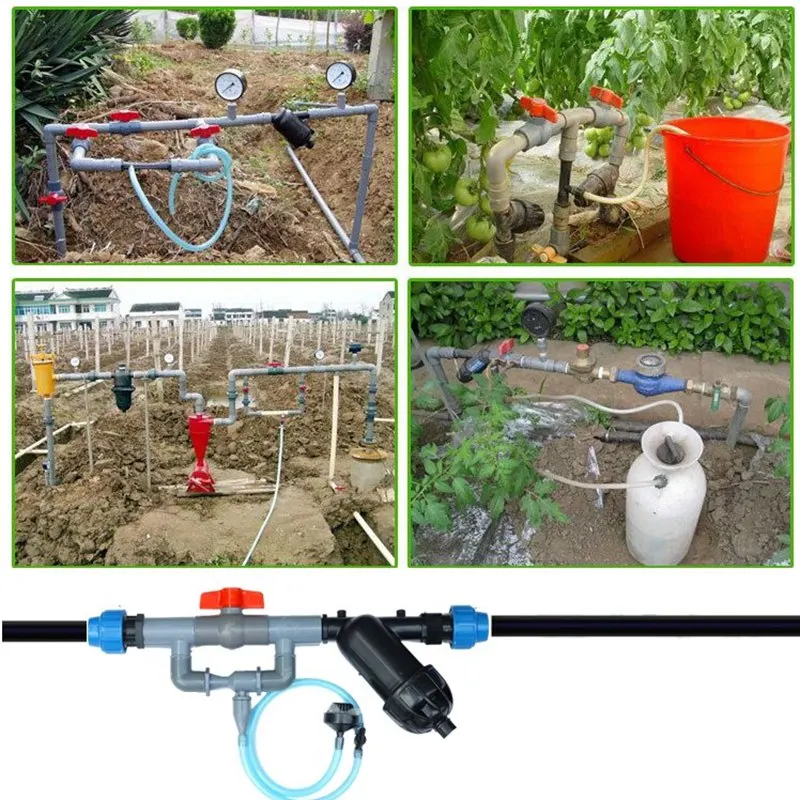 40 мм(1 1/") Костюмы для удобрения Вентури Капельное оросительное оборудование пакеты удобрение сельскохозяйственных культур и воды интеграционные комплекты