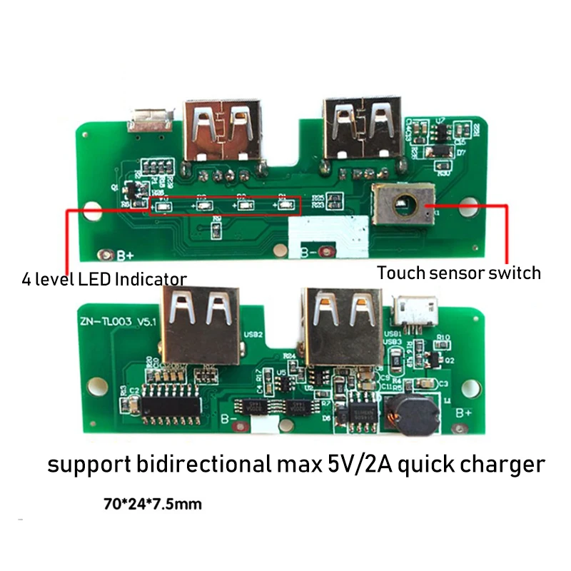 DIY мобильный Банк питания зарядная плата двухстороннее быстрое зарядное