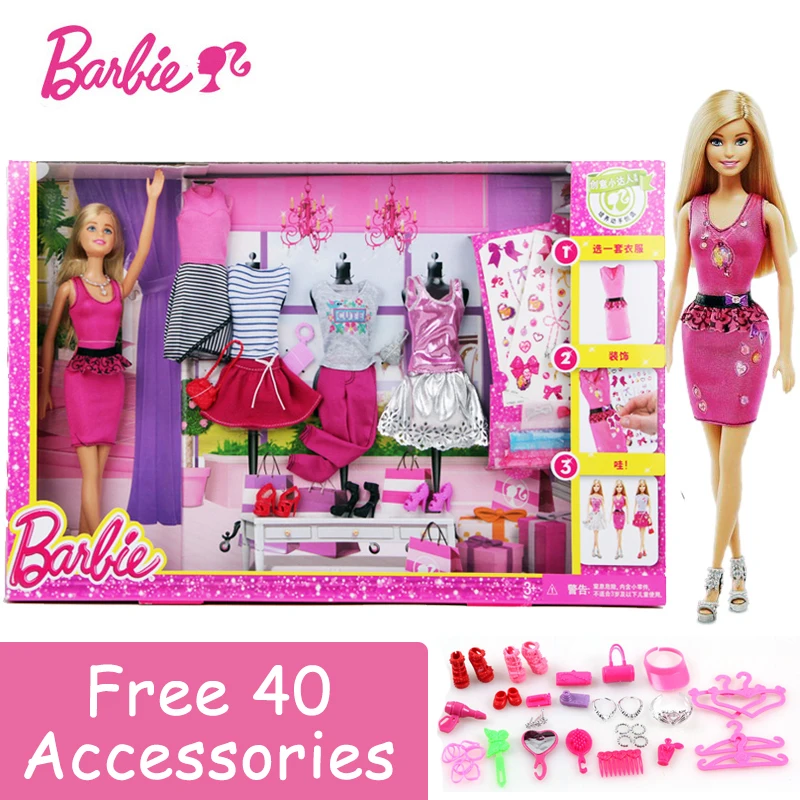 Fashion Dress Up Barbie Dolls 5 Styles Clothes DIY Model Pose Girl Toys For Little Girl Birthday Gift Barbie Boneca DKY29 цена Fashion Dress Up Barbie Dolls 5 Styles Clothes DIY Model Pose Girl Toys For Little Girl Birthday Gift Barbie Boneca DKY29 цены онлайн