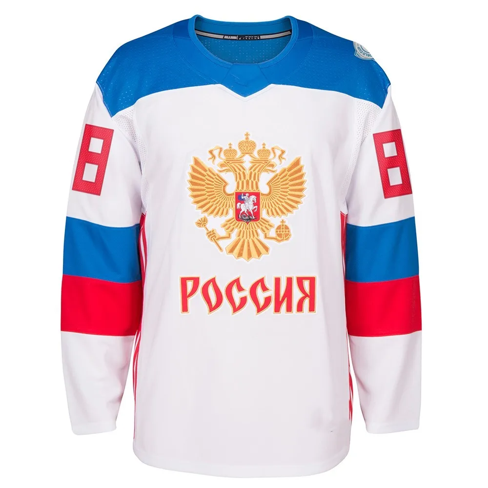 

Team Russian #8 ALEX OVECHKIN Hockey Jersey Embroider stitching Customized Any Name And Number Jerseys