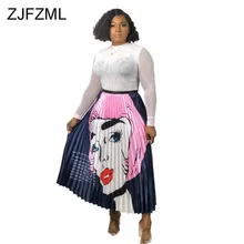 Летние женские юбки с геометрическим принтом, модные, высокая талия, свободные юбки размера плюс, уличная одежда, женские Клубные вечерние юбки