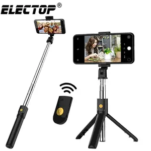 3 in 1 Wireless Bluetooth Selfie Stick for iPhone/Android/Huawei Foldable Handheld Monopod Shutter Remote Extendable Mini Tripod