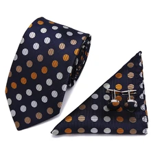 Men`s Tie Colorful Polka dot Novelty 100% Silk Tie Gravata Hanky Cufflink Set For Men Formal Wedding Party Groom Business tie Men`s Tie Colorful Polka dot Novelty 100% Silk Tie Gravata Hanky Cufflink Set For Men Formal Wedding Party Groom Business tie