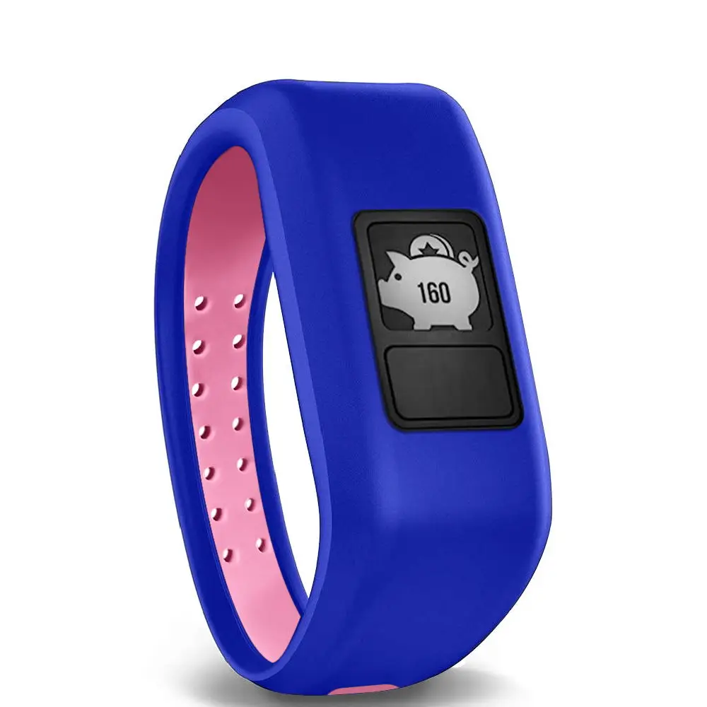 FIFATA Цветной силиконовый ремешок для Garmin Vivofit JR/JR2/Vivofit 3 Смарт часы замена браслеты для Garmin JR Kids - Цвет: Bule Pink