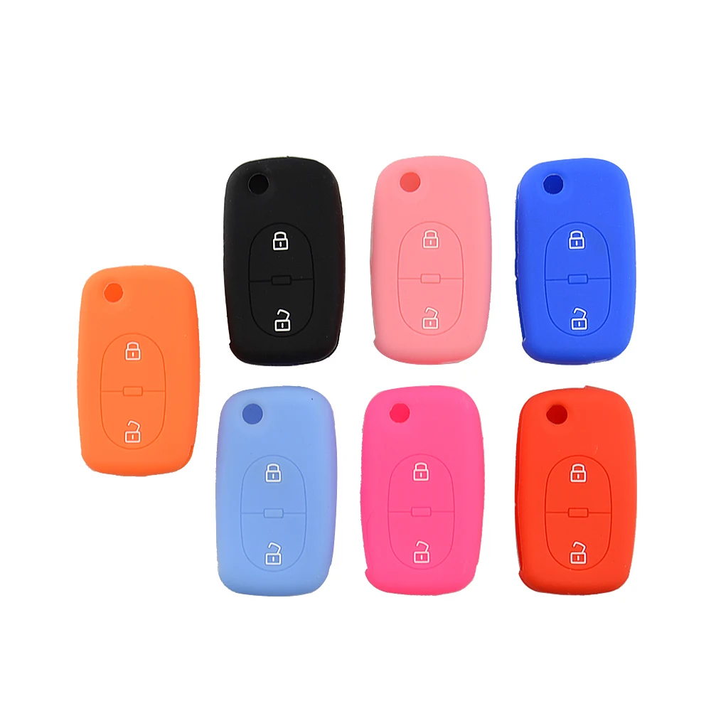 

OkeyTech Silicone Car Key Case Fob Shell Skin Holder Protector Replacement For Audi A2 A3 A4 A6 A8 TT Remote Flip Key Cover