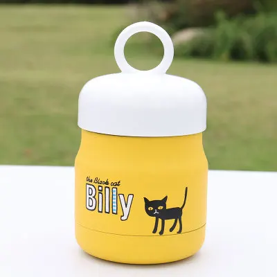 200 мл креативный термос с кольцом из нержавеющей стали с изоляцией Billy cup термальная Вакуумная бутылка для воды рождественский подарок - Цвет: B