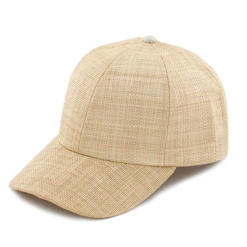 Muchique Baseball Cap Hat for Women Dad Hat for Men Raffia Straw Cloth ...