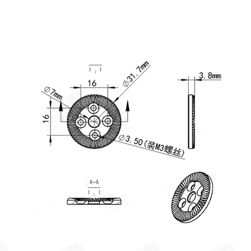 Jadkinsta Diameter 32mm Connecting Holder Bracket Arri Gear Head Connector for DJI OSMO Adapter Photography Kit Accessories (3)