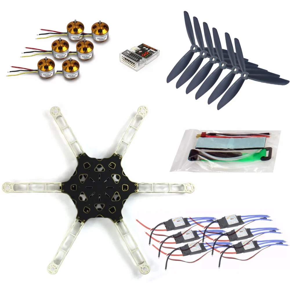 Buy Cheap F11798-D DIY FPV Multi-copter Drone +QQ SUPER Multi-rotor Flight Control + Alien Across Carbon Fiber RC Hexcopter + Motor ESC