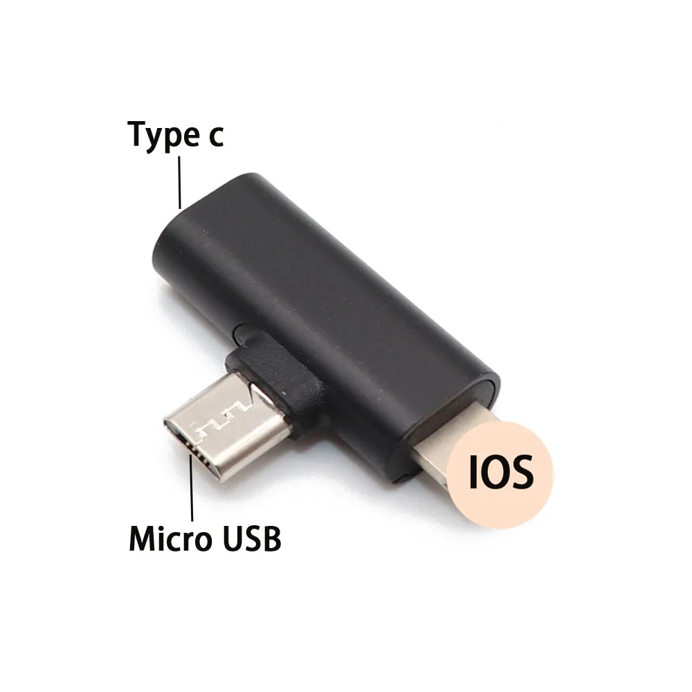 USB C женский для IOS+ micro usb Мужской адаптер для IPhone X XR XS Max 8 7 6 type-c до 8pin зарядный кабель для синхронизации зарядного устройства конвертер