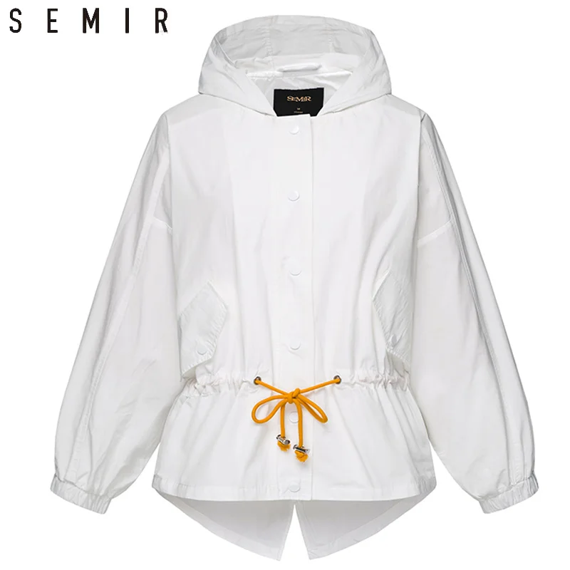SEMIR пальто 2018 Новая мода для женщин с буквенным принтом свободное шоу тонкий