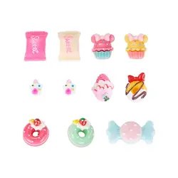 Разноцветные конфеты и торт полимерные Кабошоны, 11 ~ 23.5x9 ~ 25x4. 5 ~ 13 мм